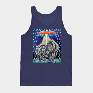 Elephants Journey Towards Freedom Tank Top